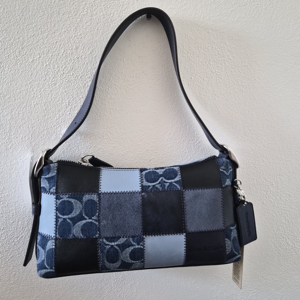 Coach Denim Patchwork Shoulder Bag
